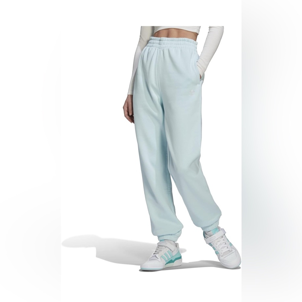 Like new! Adidas Originals high waisted baby blue joggers - XXS